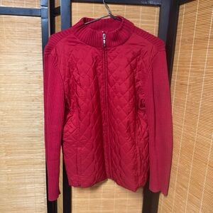 Croft & Barrow Red Ribbed Sweater